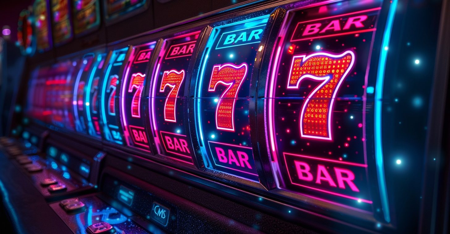 Slot machine with data charts