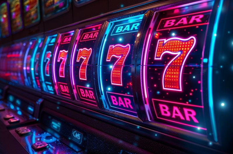 Slot machine with data charts